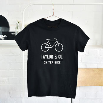 'On Yer Bike' Personalised Adventure Men's T Shirt, 9 of 11