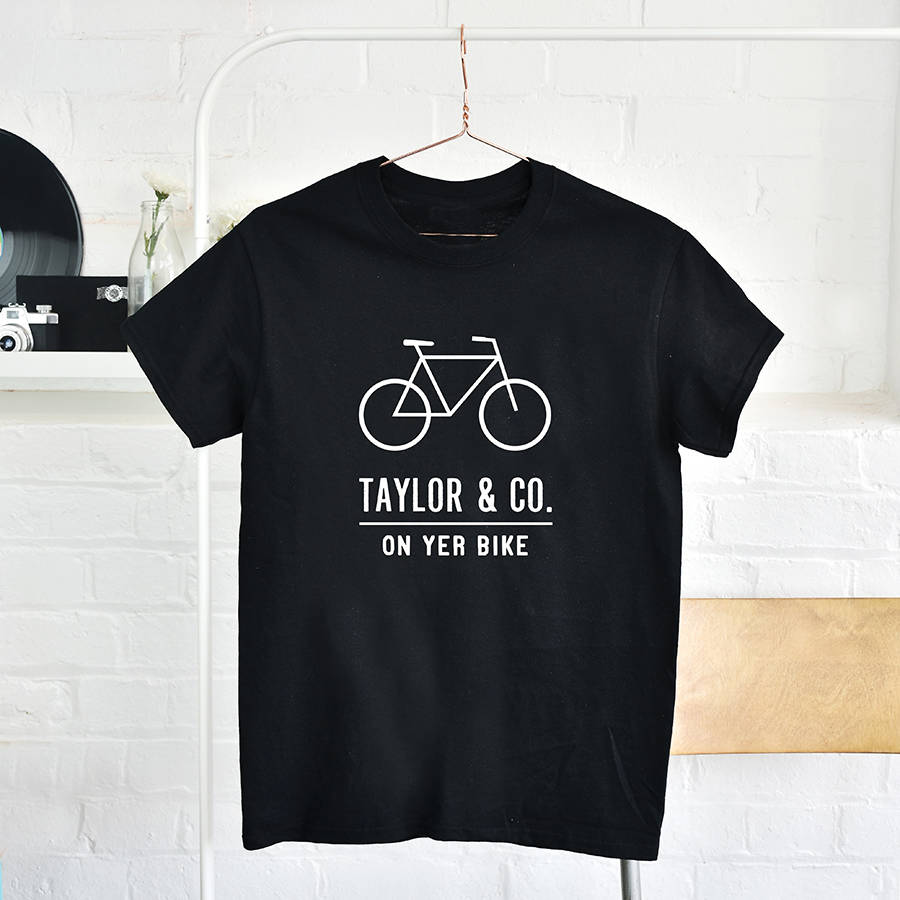 'On Yer Bike' Personalised Adventure Men's T Shirt By Ellie Ellie ...