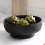 Marbury Black Rattan Decorative Bowl, thumbnail 1 of 5