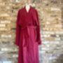 Merlot Long Organic Cotton Cloud Robe, thumbnail 2 of 4