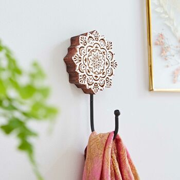 Carved Wooden Wall Hook, 3 of 9