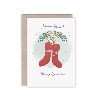 Fabulous Husband Festive Foiled Christmas Card, 2 of 3