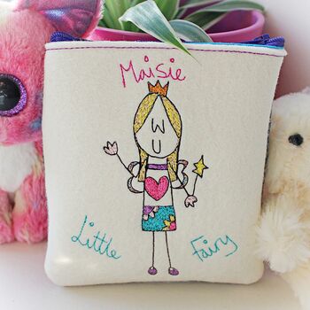 Personalised Embroidered Little Fairy Purse, 2 of 12