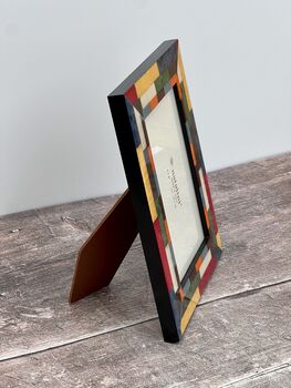 Natalini Multi Coloured Marquetry Photo Frame, 3 of 4