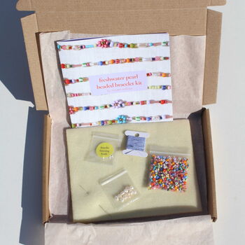 Make Beaded Friendship Bracelets With Freshwater Pearls Kit, 6 of 12