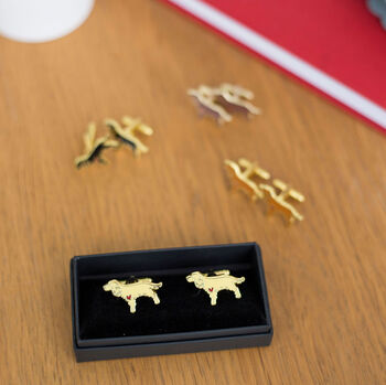 Working Cocker Spaniel Enamel Cufflinks, 7 of 8