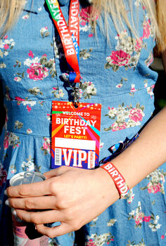 Birthdayfest Festival Theme Birthday Party Vip Lanyards, 9 of 12