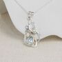 Blue Topaz And Freshwater Pearl Pendant, thumbnail 3 of 9