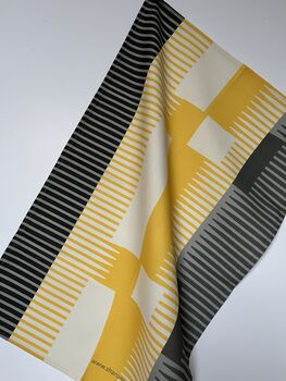 Combed Stripe Tea Towel Yellow / Black, 2 of 4