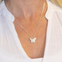 Sterling Silver Butterfly Necklace, thumbnail 4 of 11