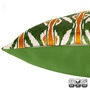 Green And Orange Ikat Velvet Cushion Cover 50x50cm, thumbnail 3 of 5