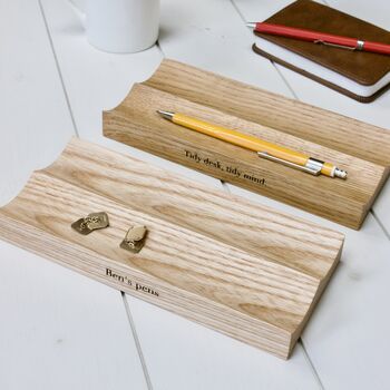 Personalised Wooden Pen And Jewellery Tray, 6 of 9