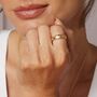 Gold Plated Sterling Silver Floral Ring, thumbnail 1 of 5