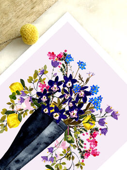 Riding Boot Bouquet Eco Print. One Print = One Tree, 3 of 6