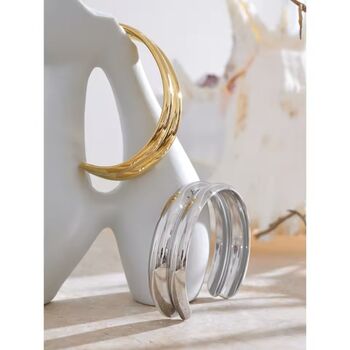 Monaco D'or Gold Ombré Vintage Double Rim Gift Bangle, 3 of 4