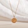 Brave Gold Vermeil Plated Shorthand Coin Necklace, thumbnail 1 of 8