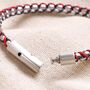 Men's Stainless Steel And Red Ball Chain Bracelet, thumbnail 2 of 2