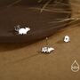 Baby Pig Stud Earrings In Sterling Silver, thumbnail 2 of 12