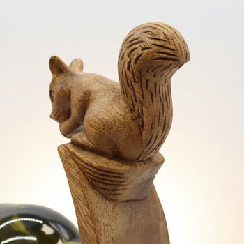 Rabbit And Squirrel Balancing Wooden Wine Bottle Holder, 8 of 8