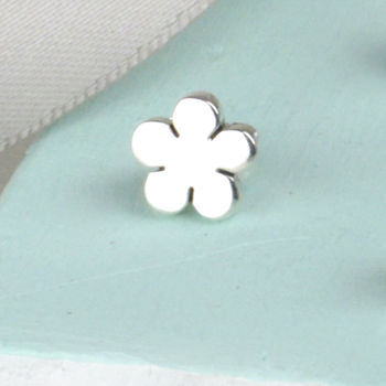 Flower Sterling Silver Stud Earrings, 2 of 3