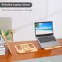 Light Beech Wooden Laptop Stands For Desk, thumbnail 2 of 7