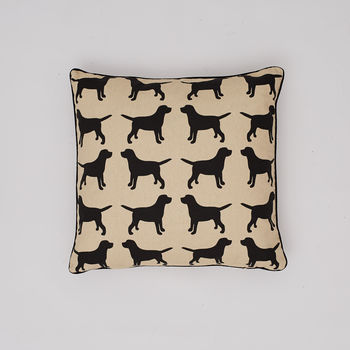 Labrador Print Cotton Cushion, 2 of 4