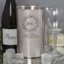 Personalised Monogram Wreath Stainless Steel Wine Cooler, thumbnail 3 of 3