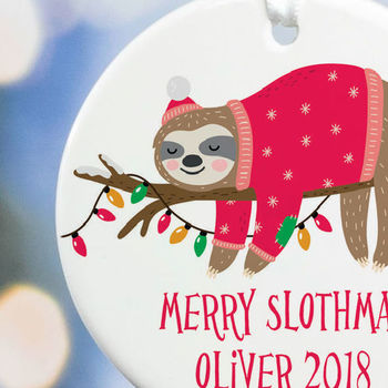 Sloth Christmas Decoration, 2 of 6