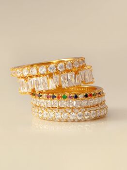 Art Deco Chandelier Ring With Baguette Stones, 5 of 5