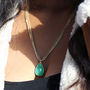 Green Gemstone Necklace, thumbnail 4 of 5