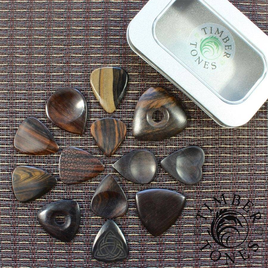 Image of Ebony Guitar Pick / Plectrum Collection