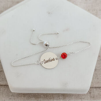 Sterling Silver Personalised Birthstone Bracelet, 2 of 8