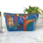 Rainforest Jungle Animal Cotton Cosmetic Bag/ Wash Bag, thumbnail 1 of 2