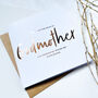 Godmother Christening Thank You Card | Be My Godmother, thumbnail 4 of 4