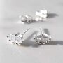 Sterling Silver Cubic Zirconia Marquise Stud Earrings, thumbnail 1 of 5