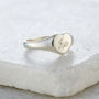 Personalised Engraved Heart Signet Ring, thumbnail 8 of 11
