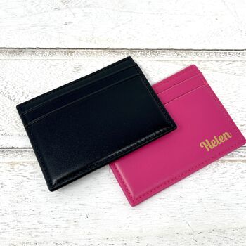 Personalised Faux Leather Card Holder, 3 of 5
