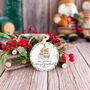 First Xmas Nanny And Grandad Ceramic Ornament Gift, thumbnail 4 of 7