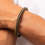 Woven Black And Gold Plated Stainless Steel Bracelet, thumbnail 1 of 8