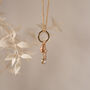 Astralis Rose Necklace Gold Filled And Zirconia Charms, thumbnail 2 of 6