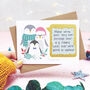 Personalised Penguin Family Christmas Scratch Card, thumbnail 1 of 11