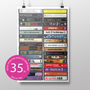 35th Birthday Gift Music From 1991 Personalised Print, thumbnail 1 of 8