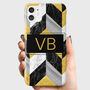 Personalised Black Gold Marble Phone Case, thumbnail 1 of 6