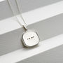 Personalised Large Faceted Square Locket Necklace, thumbnail 3 of 10