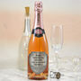 Personalised Valentine Rose Champagne With Pewter Label, thumbnail 1 of 4