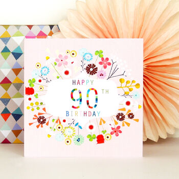 Floral 90th Birthday Card, 5 of 5