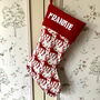 Personalised Nordic Knitted Christmas Stocking, thumbnail 1 of 4