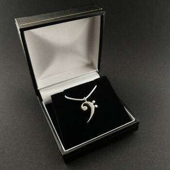 Bass Clef Silver Necklace, 2 of 2