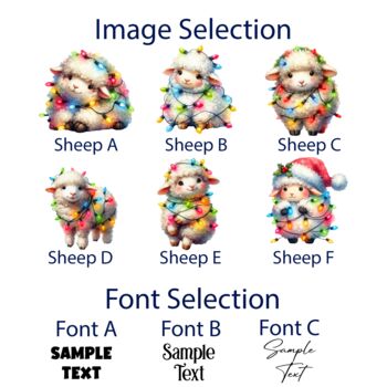 Personalised Sheep In Christmas Lights, 2 of 10