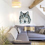 Inky Wolf Canvas Gallery Print, thumbnail 1 of 9